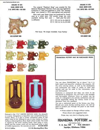 1979 Catalog Back Page